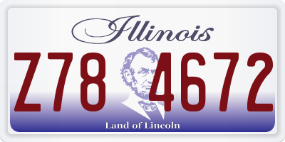IL license plate Z784672