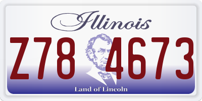 IL license plate Z784673