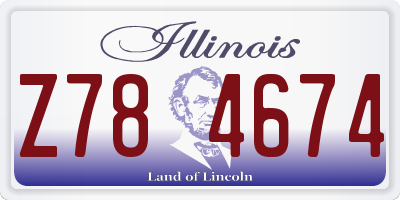 IL license plate Z784674