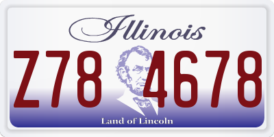 IL license plate Z784678