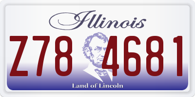 IL license plate Z784681