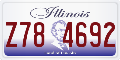 IL license plate Z784692