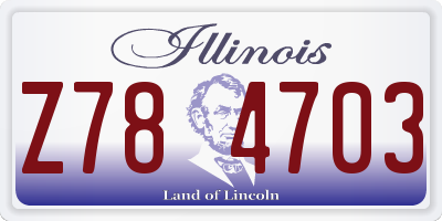 IL license plate Z784703