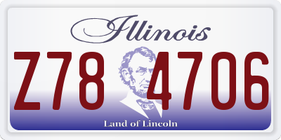 IL license plate Z784706