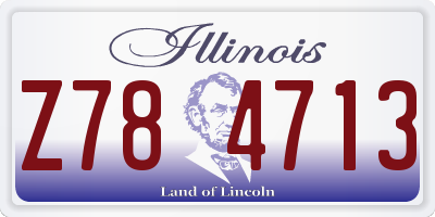 IL license plate Z784713