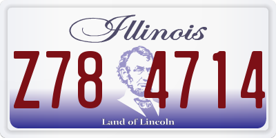 IL license plate Z784714