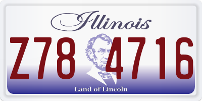 IL license plate Z784716