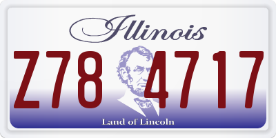 IL license plate Z784717
