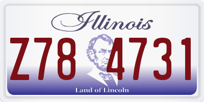 IL license plate Z784731