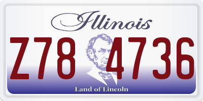 IL license plate Z784736