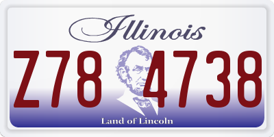 IL license plate Z784738