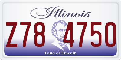 IL license plate Z784750