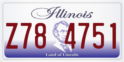 IL license plate Z784751