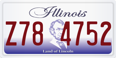 IL license plate Z784752