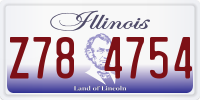 IL license plate Z784754