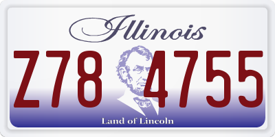 IL license plate Z784755