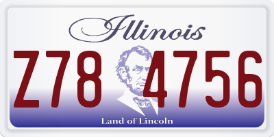 IL license plate Z784756