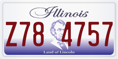 IL license plate Z784757