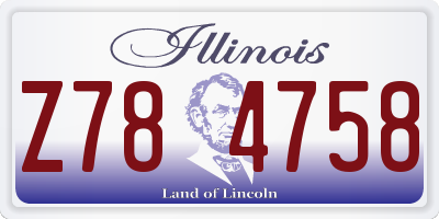 IL license plate Z784758