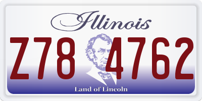 IL license plate Z784762