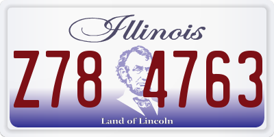 IL license plate Z784763