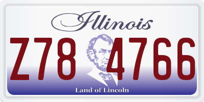 IL license plate Z784766