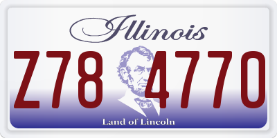 IL license plate Z784770