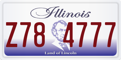 IL license plate Z784777