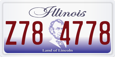 IL license plate Z784778