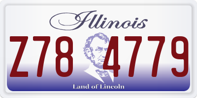IL license plate Z784779