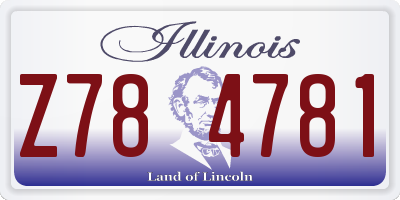 IL license plate Z784781