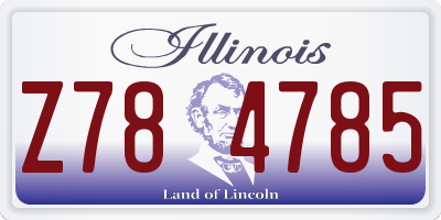 IL license plate Z784785