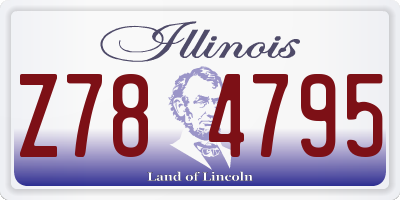 IL license plate Z784795