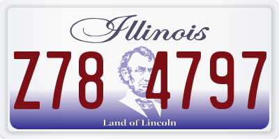 IL license plate Z784797