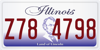 IL license plate Z784798