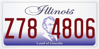 IL license plate Z784806