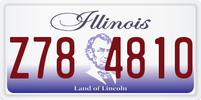 IL license plate Z784810