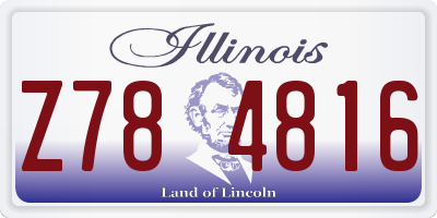 IL license plate Z784816