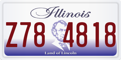 IL license plate Z784818