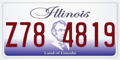 IL license plate Z784819