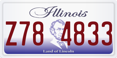 IL license plate Z784833