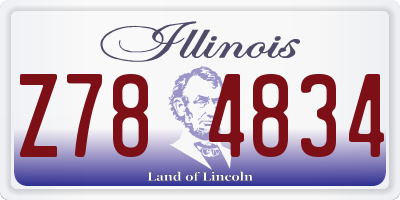 IL license plate Z784834