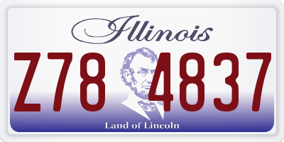 IL license plate Z784837