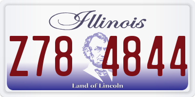 IL license plate Z784844