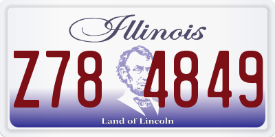 IL license plate Z784849