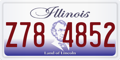 IL license plate Z784852