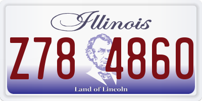 IL license plate Z784860