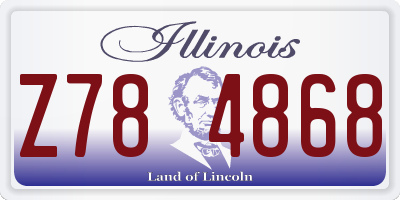 IL license plate Z784868