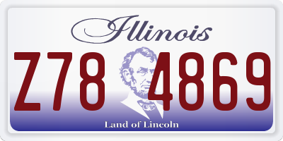 IL license plate Z784869