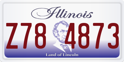 IL license plate Z784873